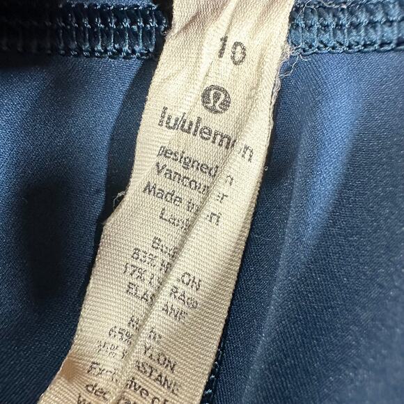 Lululemon Always Airy High Rise Run Crop 19 Inch Night Diver Women's Size 10 EUC - Picture 4 of 8